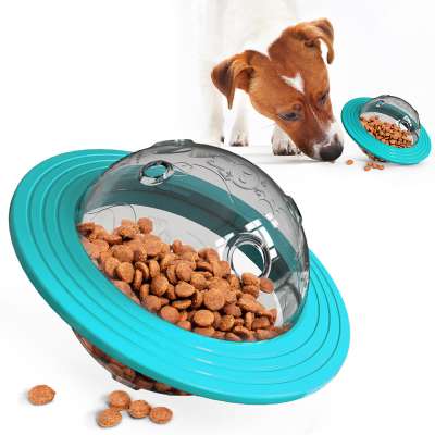 Wholesale Frisbee UFO Multipurpose Interactive Ball Launcher Gnawing Molar Play Leak Food Dog Toys