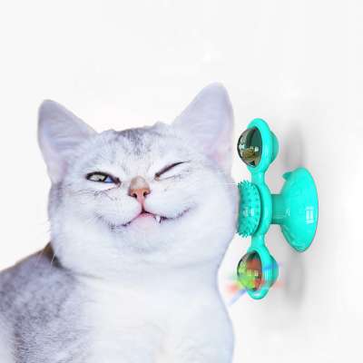 Pet toys turn windmill  turntable tickle cat toy scratching hair rub device cat Grinding tooth brush